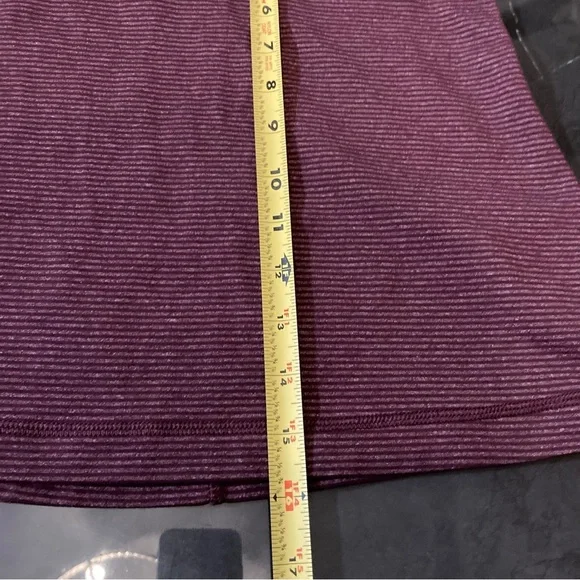Lululemon Aphrodite Tank Tonka Stripe Bordeaux Drama / Heather’s Bordeaux Size 6 - Picture 11 of 12